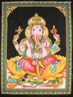 Wandbehang Ganesh Wandbild Thangka Goa Indien