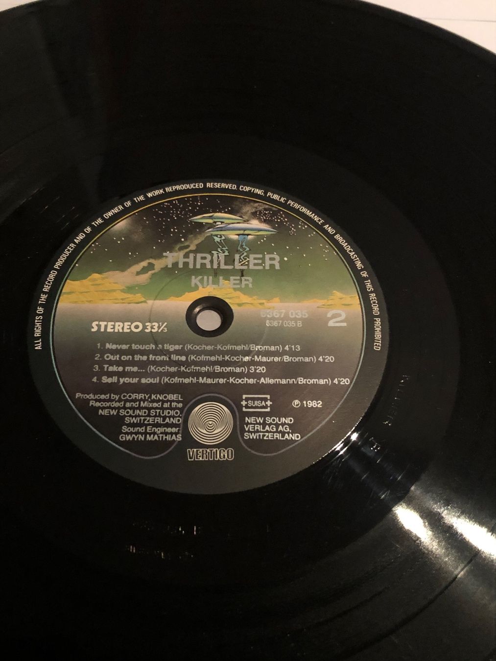 Schallplatten: Killer. 1982. Switzerland. Thriller – Gebraucht aus Faulensee von Mizuno06 3