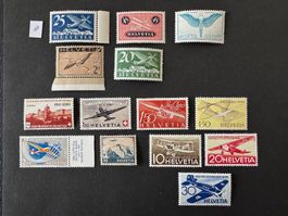 Scönes Lot Flugpostmarken sauber postfrisch Kt. 244.-