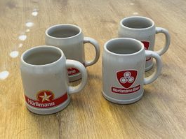 4 Bierkrüge/Humpen Hürlimann