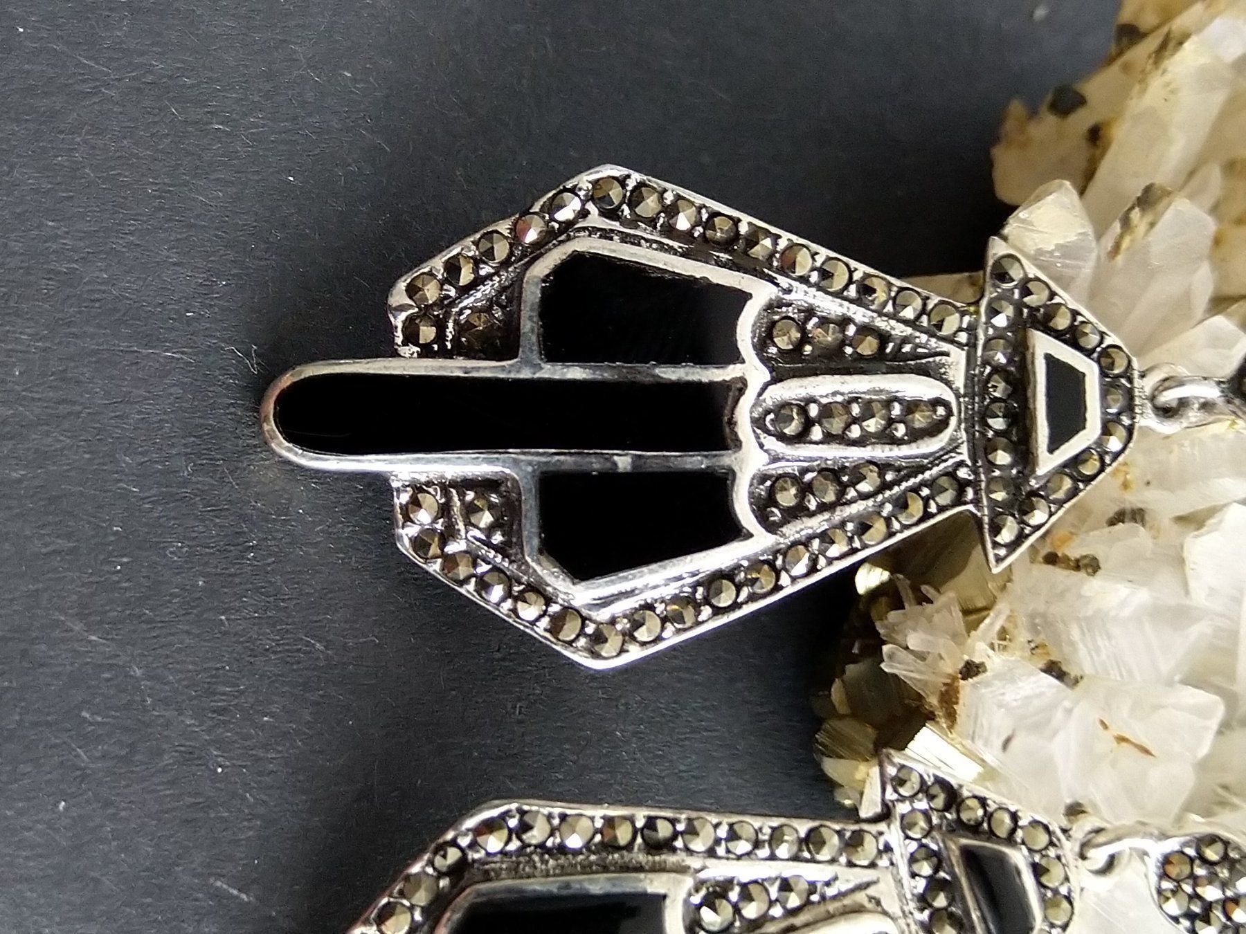 Orecchini pendenti & Orecchini a lobo: XL MARKASITEN OHHRINGE IN 925 SILBER – Usato da Romanshorn venduto da BoutiqueA 2