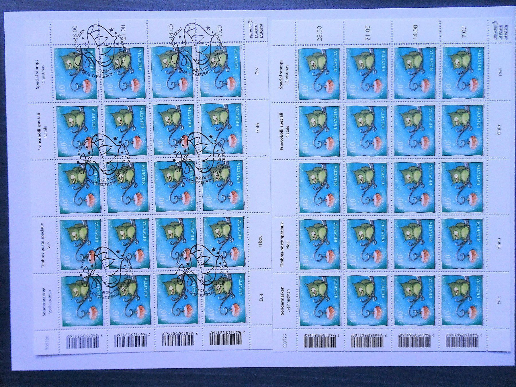 Tous les timbres: 2013**und* – Neuf (Voir description) à Aadorf par Chnorli-Furz