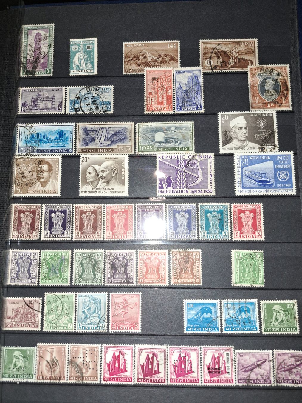 Tutti i francobolli: Briefmarken-Lot Indien / India – Usato da Glashütten venduto da Christheswiss 1