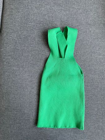 Grünes überkreuztes Top onesize neu