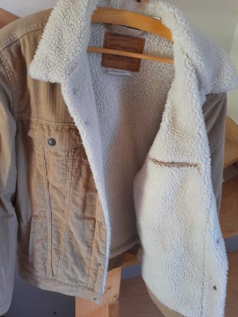 veste lewis velours cotelé beige