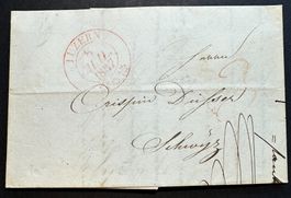 Kanton Luzern Vorphila Brief von Luzern nach Schwyz 1837