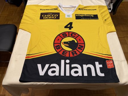 SC Bern Gameworntrikot Junioren Nummer 4 Grösse XL