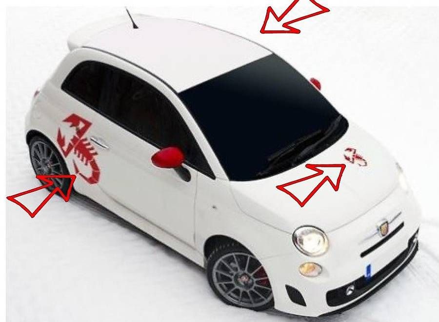 Sticker: Sticker auto-collant scorpion A-Bart blanc – Nuovo e nell'imballaggio originale da Cortaillod venduto da m_maurer73