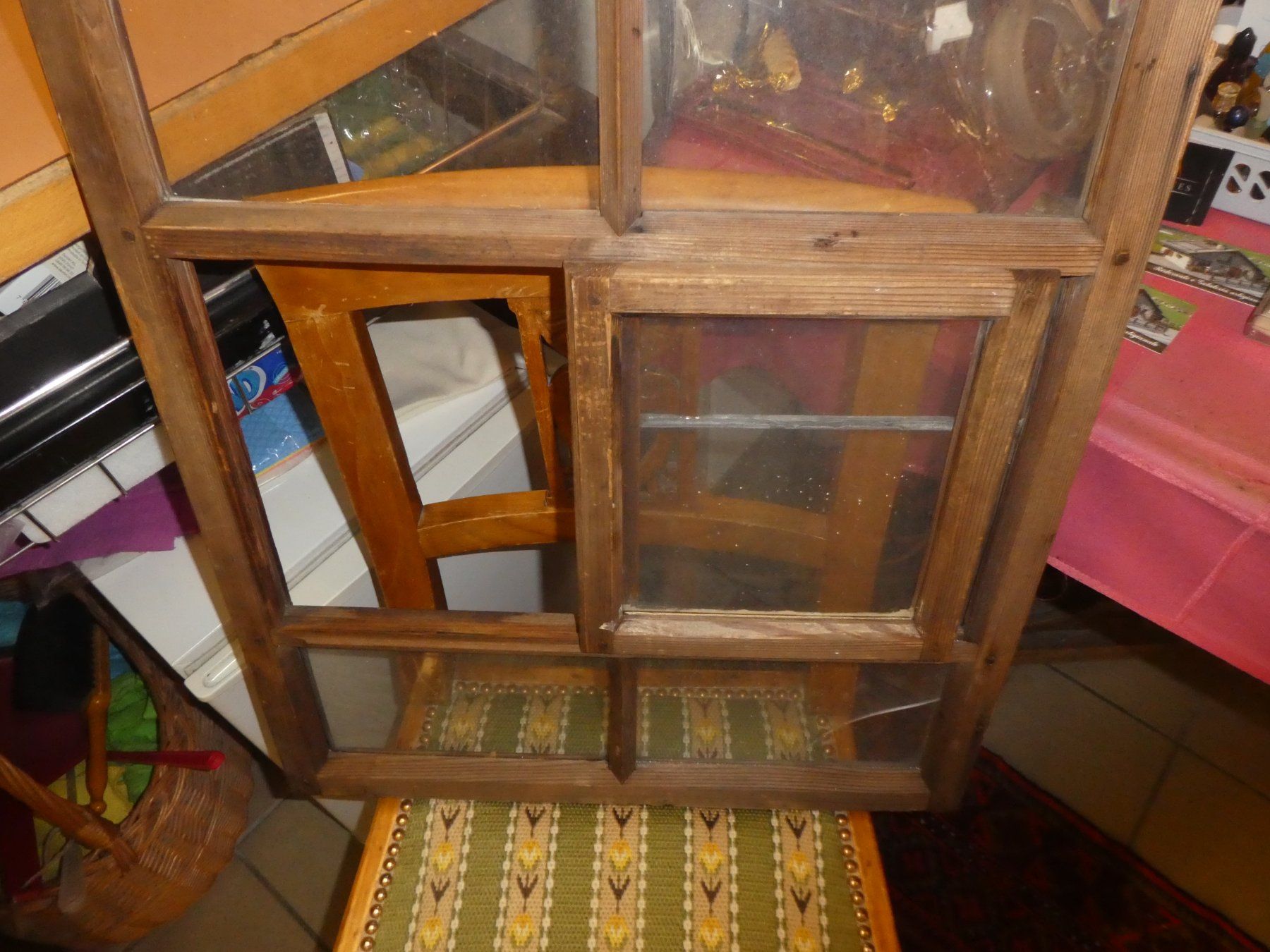 Finestre: Altes Schiebeholzfenster mit Sprossen gebraucht – Usato da Chur venduto da Diversico2010 1