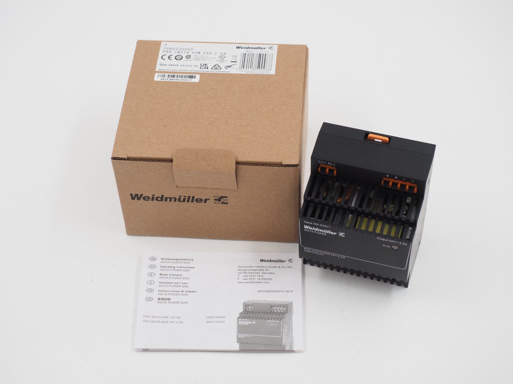 Elektronikbauteile: WEIDMÜLLER Netzteil DIN-Schiene (17991) – Neu und originalverpackt aus Zürich von fundsachenverkauf