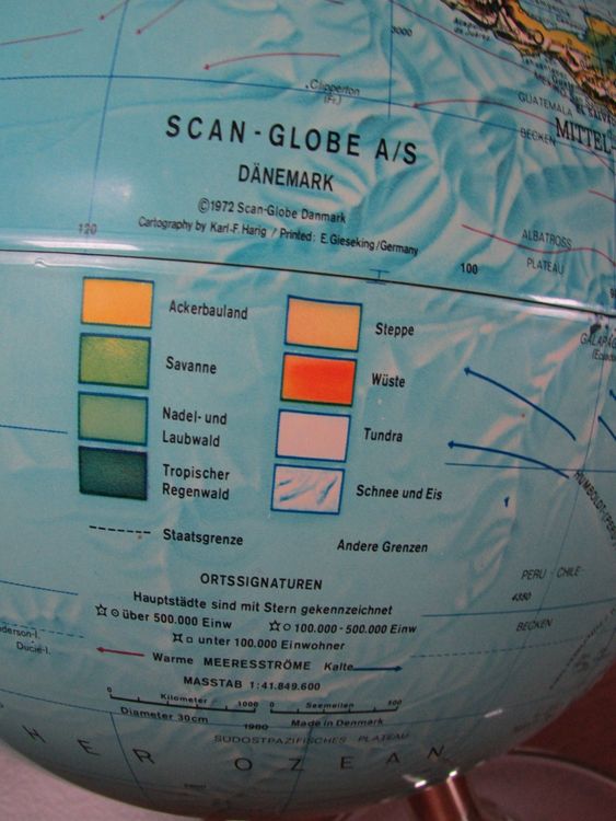 Vintage Leuchtglobus Scan Globe Dänemark 1972 Kaufen auf Ricardo