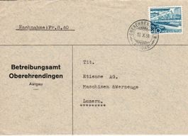 Brief, Oberehrendingen 1958