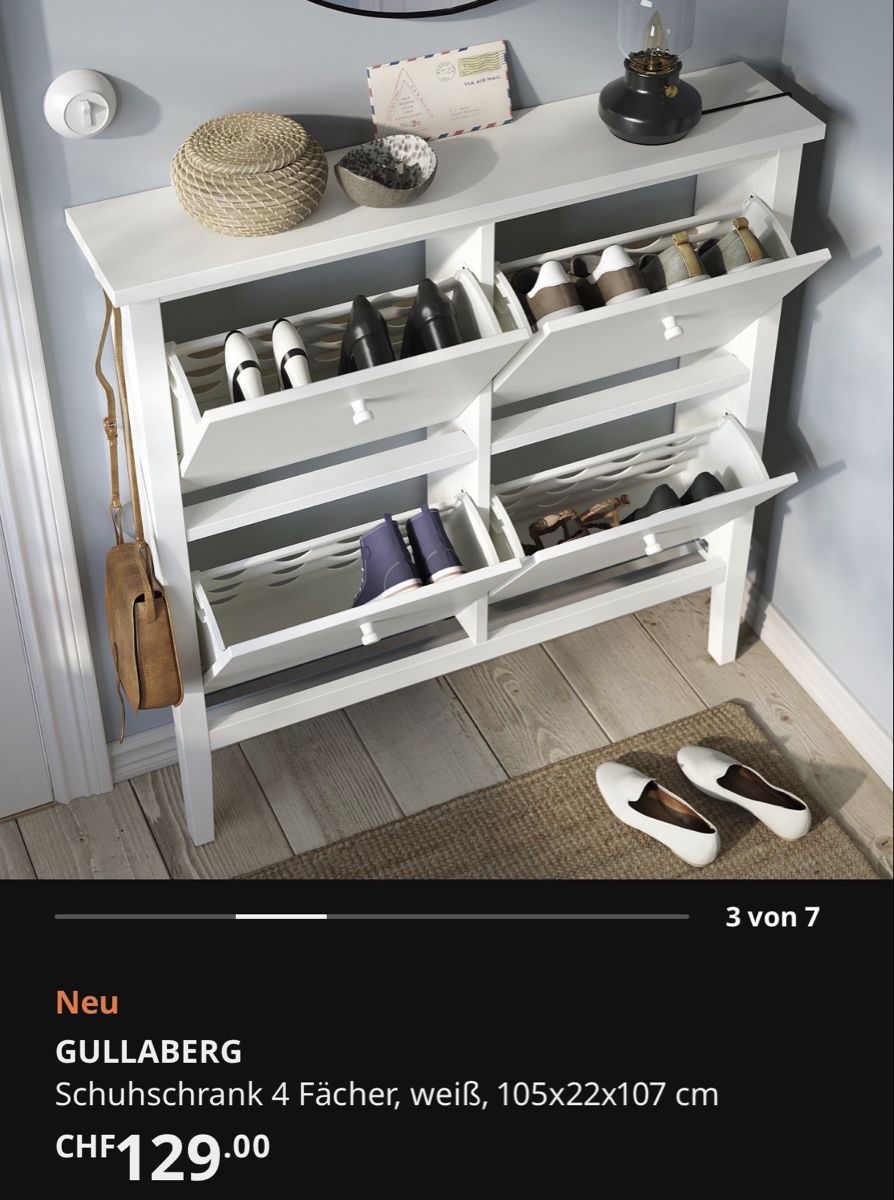 Cassettiere: Schuhschrank von IKEA - weiss, mit vier Kippfächern – Usato da Aarau venduto da faXse 9