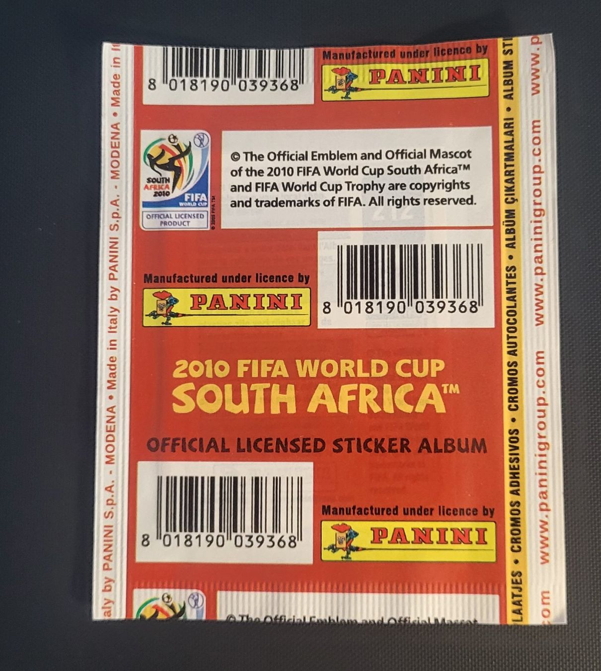 Panini Sammelbilder & Trading cards: WM 2010 Int. Version Tüte 1x – Gebraucht aus St Gallen von Stampsalshobby18 1