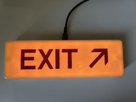 EXIT sign from Airbus A340 original with USB type C