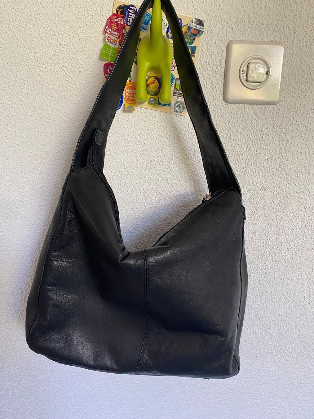 Taschen für Damen: Hobobag echt Leder Schultertasche schwarz – Gebraucht aus Besazio von BagCycle 4