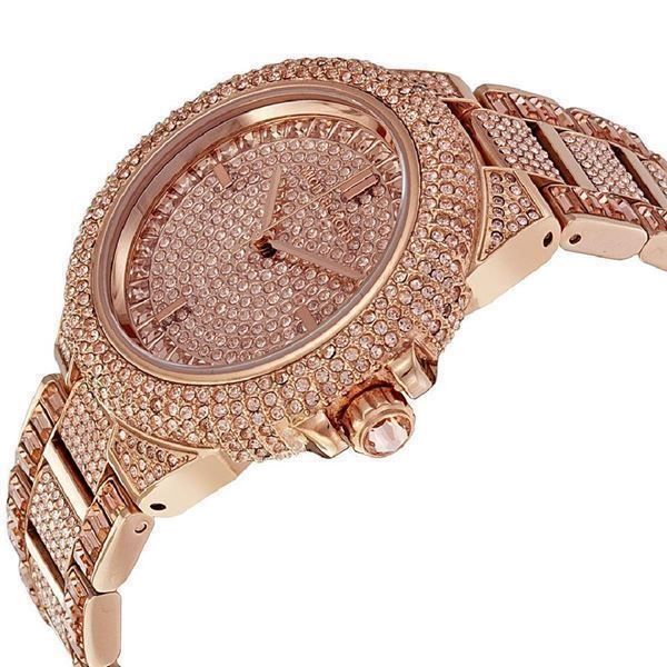 Michael Kors Uhr Rose Gold Camille mit Swarovski Steinchen