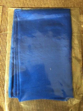 Reines Seidentuch 90 x 90 cm blau  ( Foulard/Schal) )