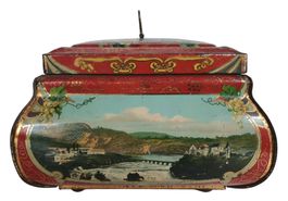 grosse, antike Biscuit Blechdose ca.1910