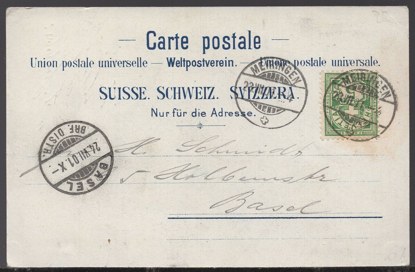 Cartes postales: MEYRINGEN - Oberer Reichenbachfall  1901 – D'occasion à Aarau par kufi44 2