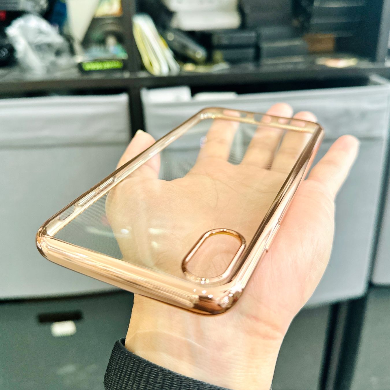 Covers & Schutzfolien: iPhone XS max-Coque Transparente bords dorée – Neu und originalverpackt aus Morges von DigiAC 1