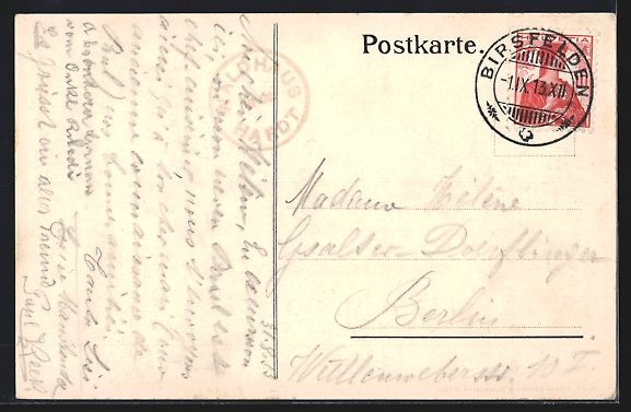 Cartoline postali: Litho Basel, Restauration Waldhaus, Bes. – Usato da Berlin venduto da bartko-reher 1