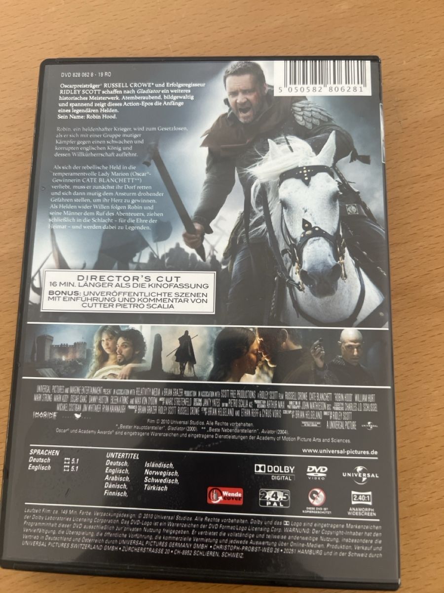 Tutti i DVDs: Robin Hood Director's Cut DVD – Usato da windisch venduto da meisterkingremo 1
