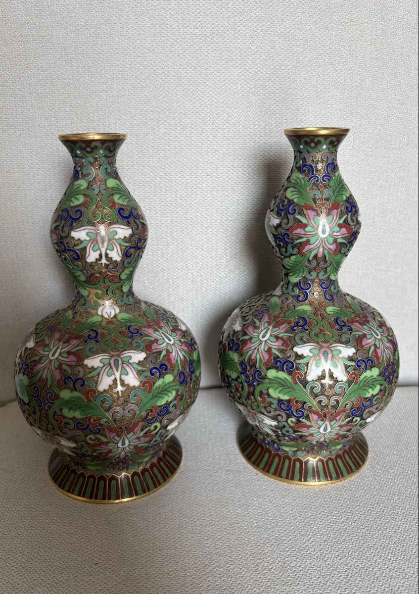 Vasen & Gefässe: Bellissima coppia di vasetti in cloisonné – Gebraucht aus Chiasso von myt_k8rf