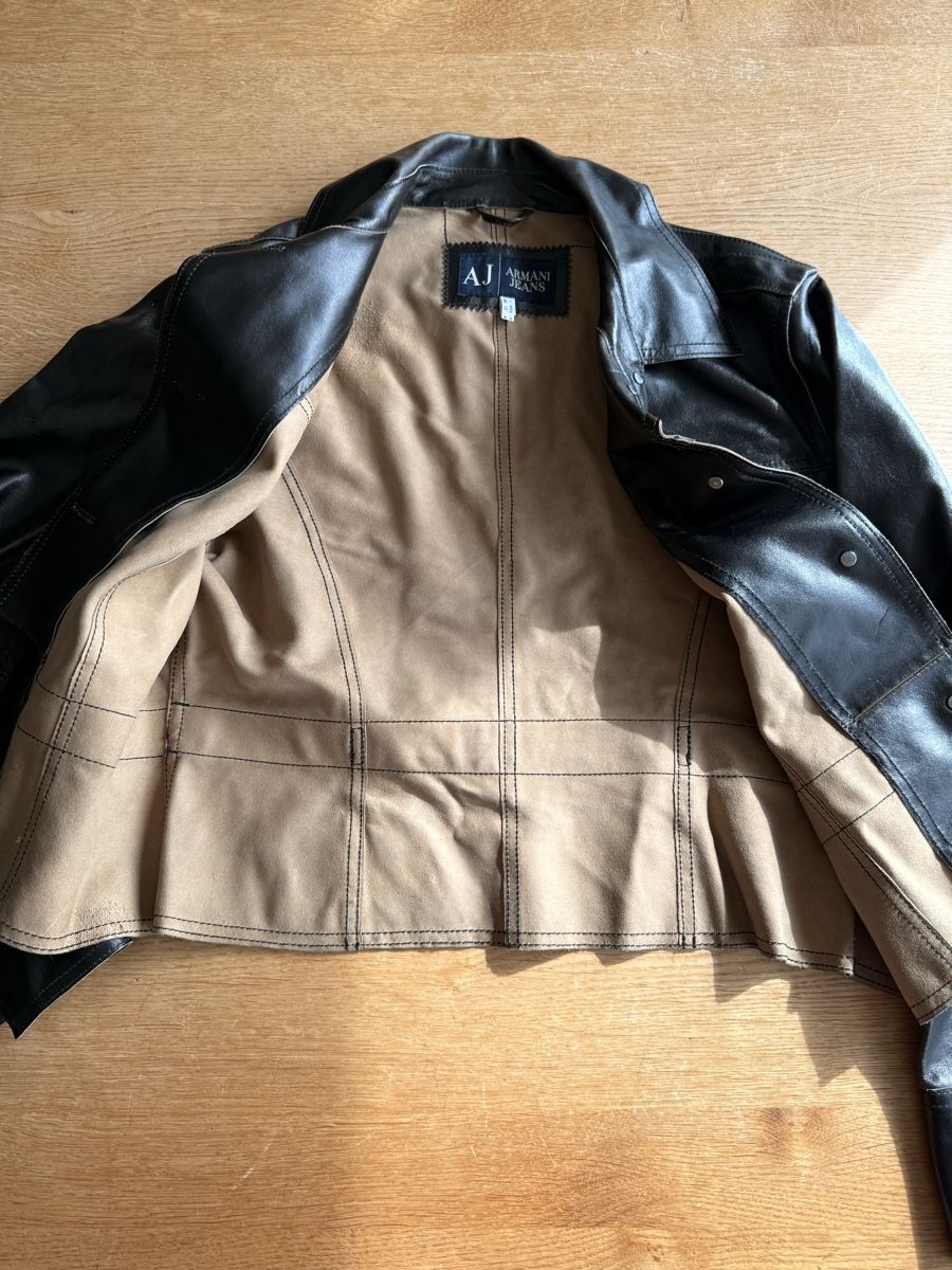 Armani Giacche: Lederjacke Von Armani Jeans – Usato da Allschwil venduto da Frida015 3