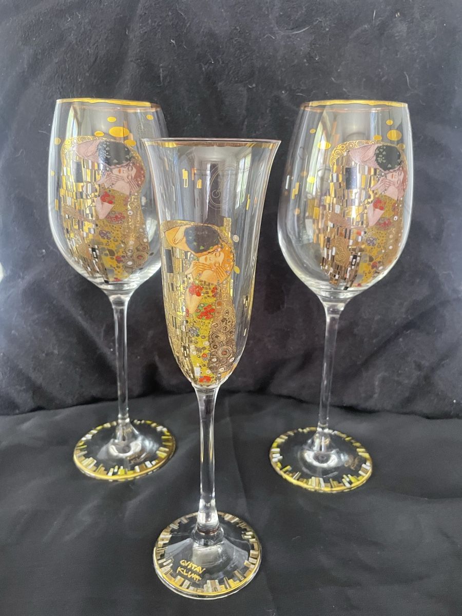 Bicchieri: Wein und Sektglas, Gustav Klimt – Usato da Münchwilen TG venduto da SeHuDoHu