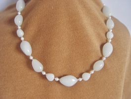 Vintag Modeschmuck Kette aus Glas