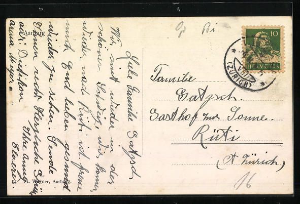 Cartoline postali: AK Aarburg, Uferpartie mit Kirche – Usato da Berlin venduto da bartko-reher 1