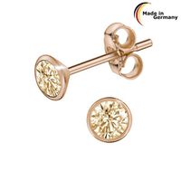 Kelchstecker rund 3.5mm rosé vergoldet Silber 925 Zirkonia