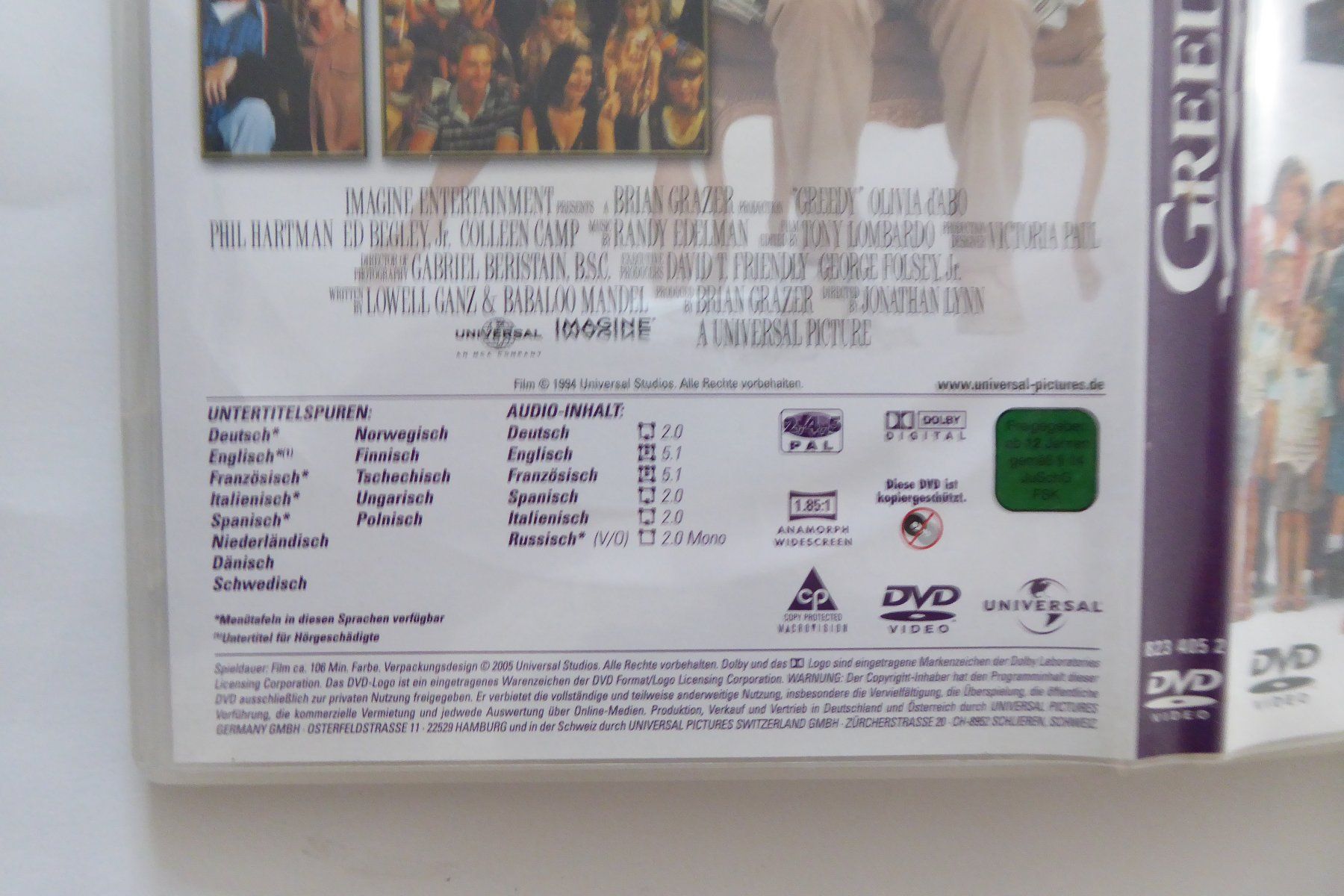 Tous les DVDs: DVD Greedy Michael J. Fox – D'occasion à Allschwil par Summelsarium 2