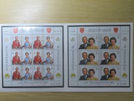 Isle of Man Queen Elizabeth + Prinz Philip Stockholmia 1986