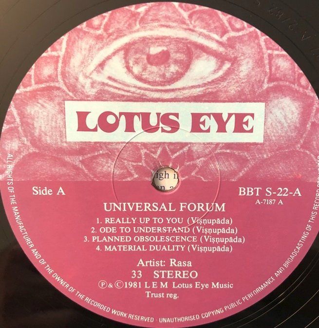 Dischi in vinile: Rasa – Universal Forum (LP) – Usato da Grüningen venduto da azulvinyl 2