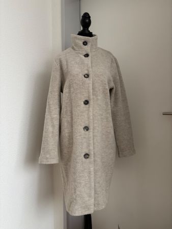 Wollfleecemantel 100% Bio-Merinowolle, 36, sand, Hessnatur