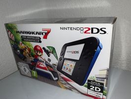 Nintendo 2DS Konsole - Mario Kart 7 OVP Neuwertig