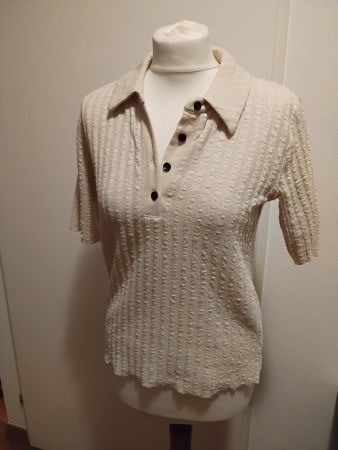 Polo Zara crème, taille L
