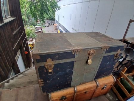 Antiker Reisekoffer Holz Metall  gebraucht