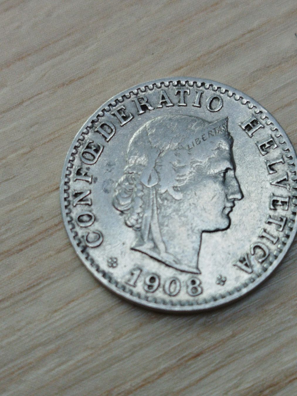 Tutti le monete: pièce de 20 centimes suisses 1908 – Usato da Châtel St Denis venduto da Magil71