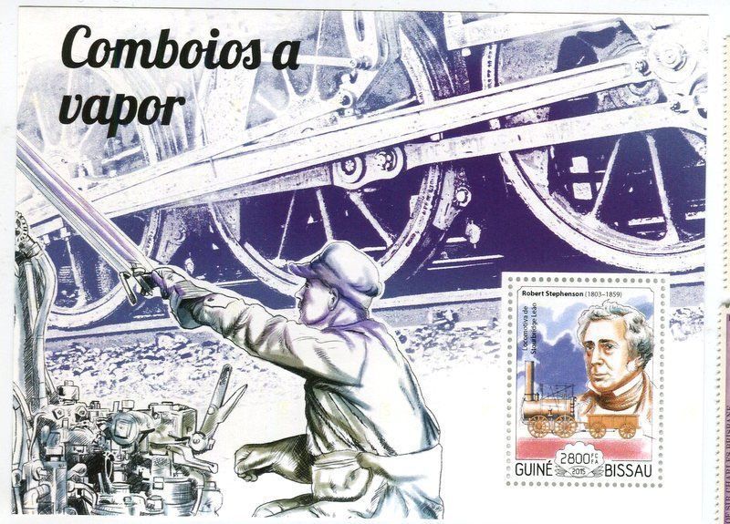 Alle Briefmarken: Block "Lokomotiven". Guinea-Bissau – Neu und originalverpackt aus Basel von Butsch5