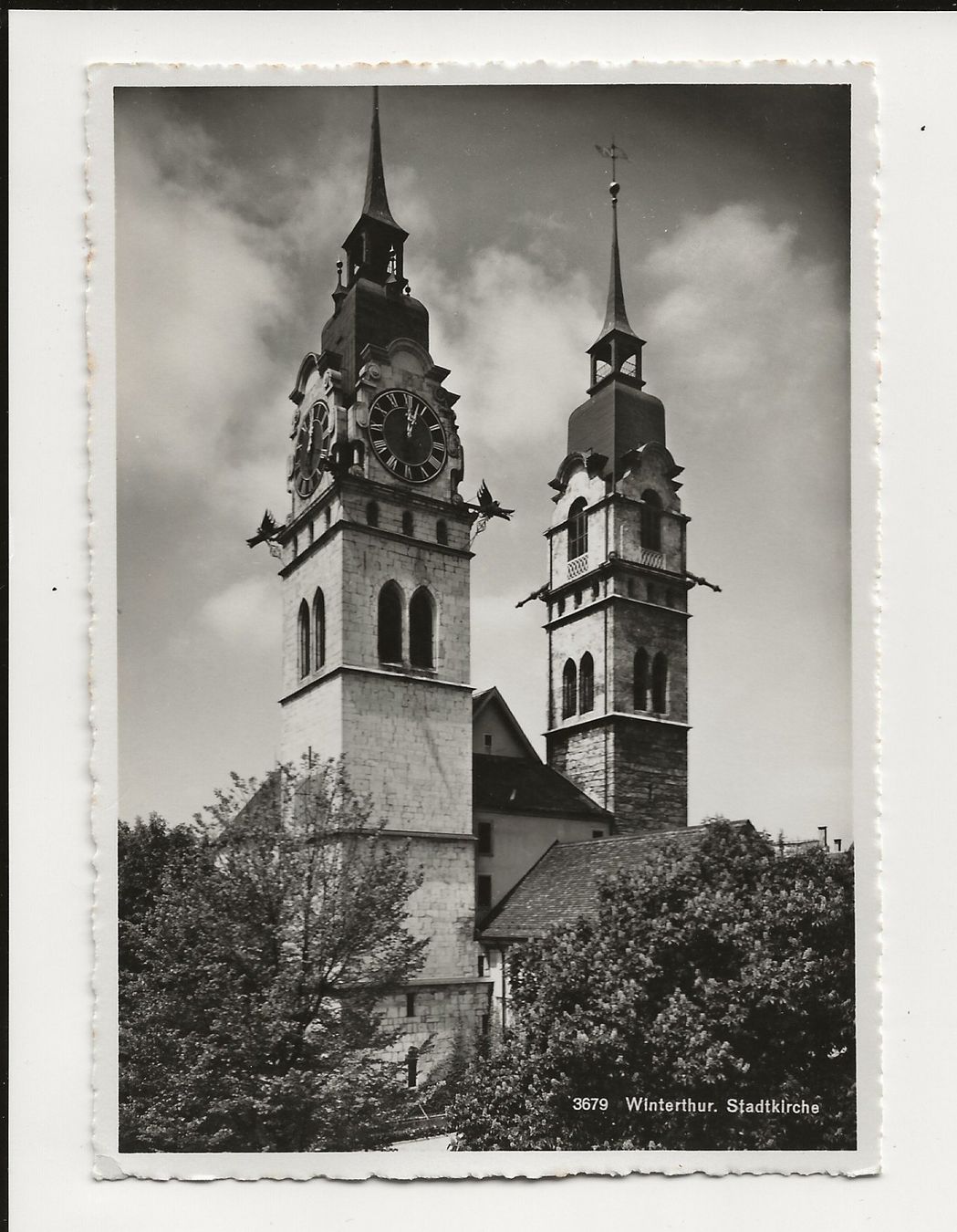 Cartes postales: AK ca. 1955 Winterthur Stadtkirche – D'occasion à Greifensee par 315WDO