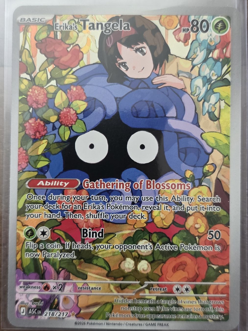 Erika's Tangela Pokemon Ascended Heroes 218/217 - NM (Neu (gemäss ...