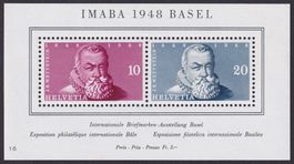 W31 IMABA Block Basel 1948 postfrisch **, Kat: 100.-