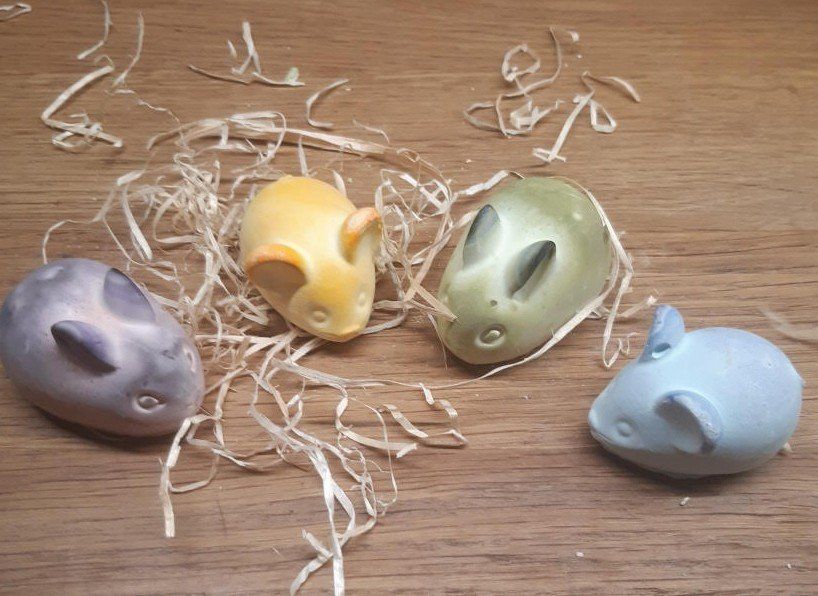 Bastelsets: dekorative Kreide 4er Set Hase und Maus – Neu und originalverpackt aus Ersigen von KreideWerkstatt 1