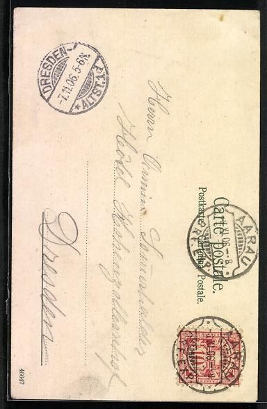 Cartoline postali: AK Aarau, Warenhaus Globus im Ort, 1906 – Usato da Berlin venduto da bartko-reher 1