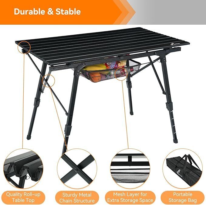 Tische: Tragbarer Camping Tisch Klapptisch Campingtisch Reisetisch – Neu und originalverpackt aus Herisau von PaddlePeak 4
