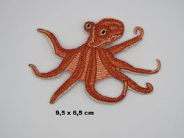OCTOPUS  - Aufnäher - Aufbügler - Stickerei - 9,5x6,5cm