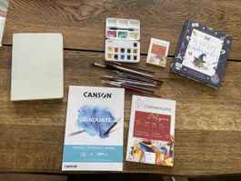 Aquarell-Set / Kreativpaket – ideal für Einsteiger 